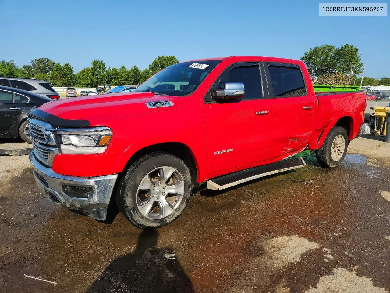 2019 Ram 1500 Laramie VIN: 1C6RREJT3KN596267 Lot: 61883216