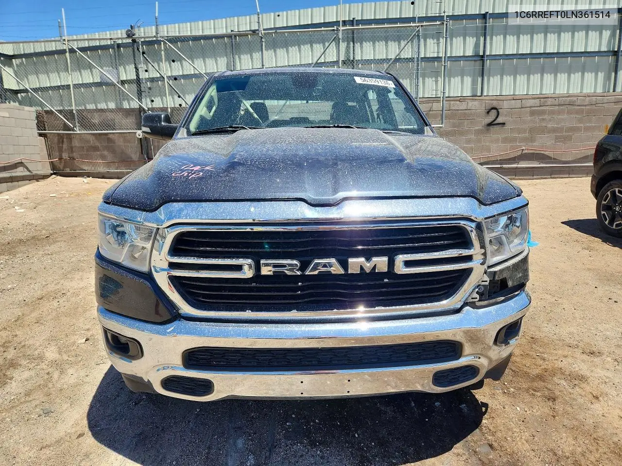 2020 Ram 1500 Big Horn VIN: 1C6RREFT0LN361514 Lot: 56359136