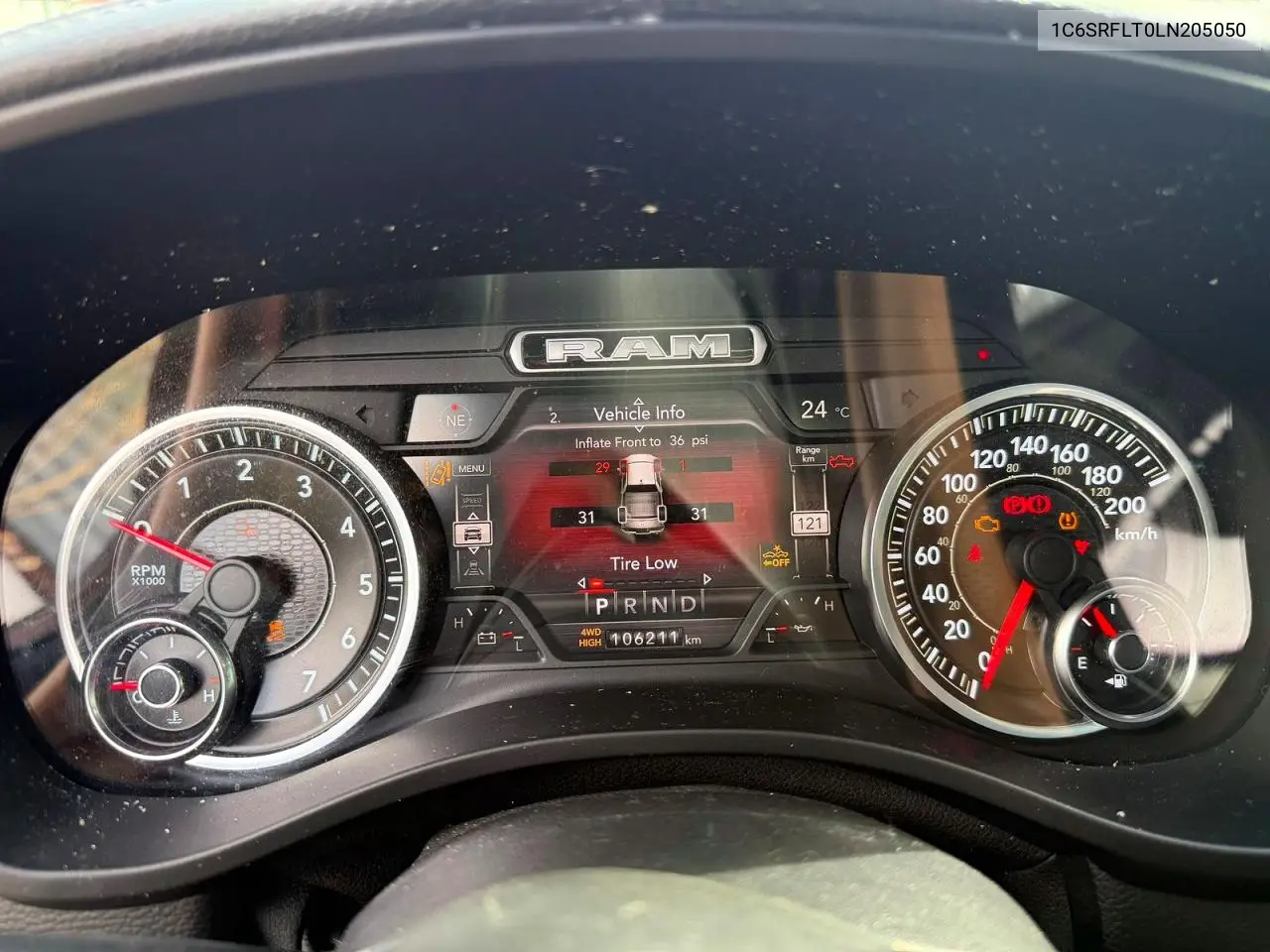 2020 Ram 1500 Rebel VIN: 1C6SRFLT0LN205050 Lot: 60465006