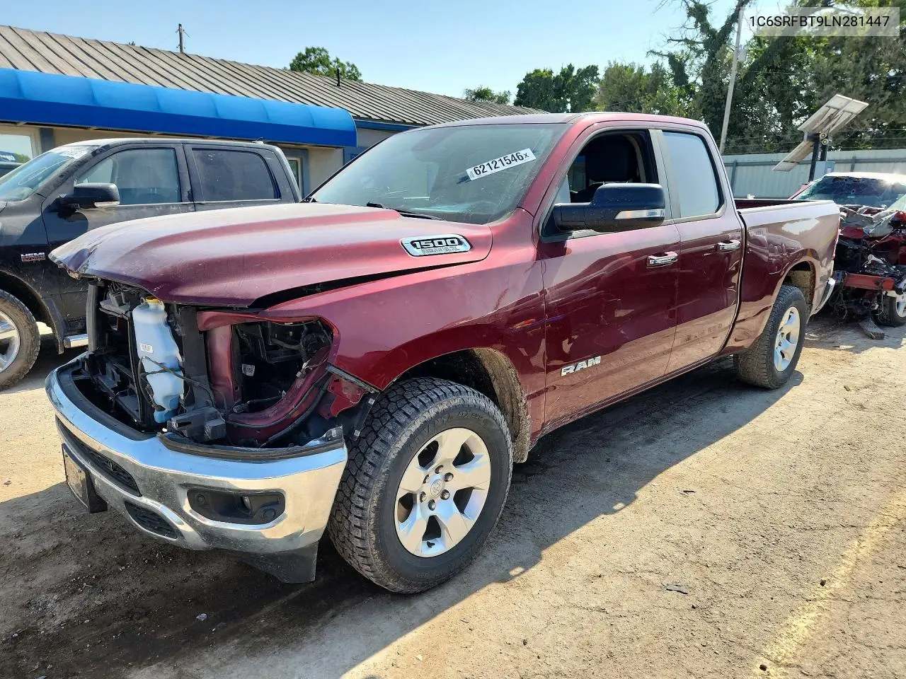 2020 Ram 1500 Big Horn/Lone Star VIN: 1C6SRFBT9LN281447 Lot: 62121546