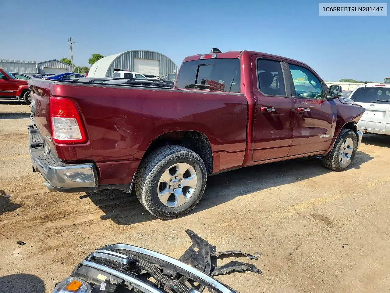 2020 Ram 1500 Big Horn/Lone Star VIN: 1C6SRFBT9LN281447 Lot: 62121546