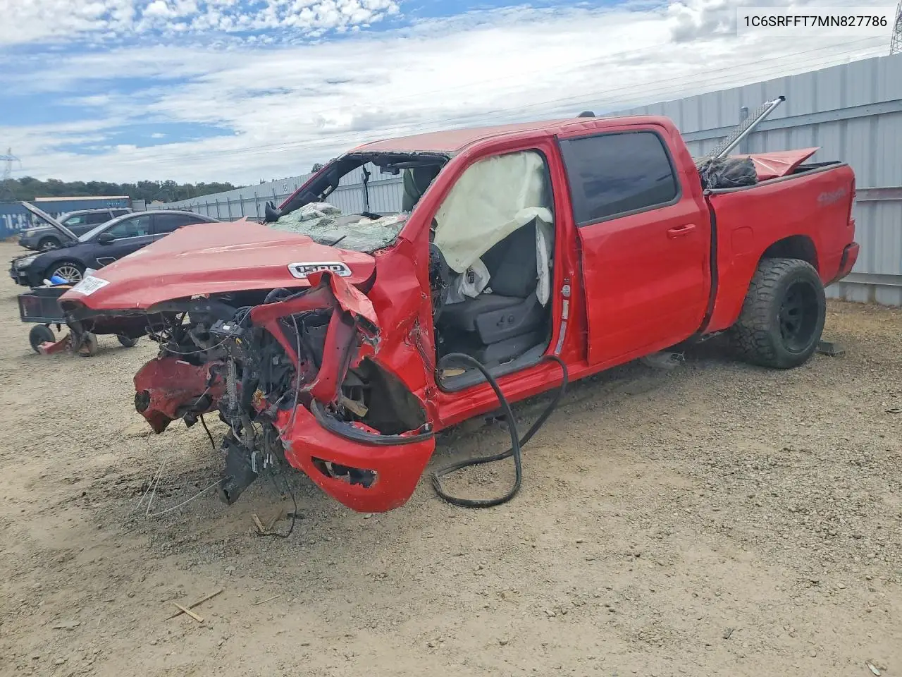 2021 Ram 1500 Big Horn VIN: 1C6SRFFT7MN827786 Lot: 56114436