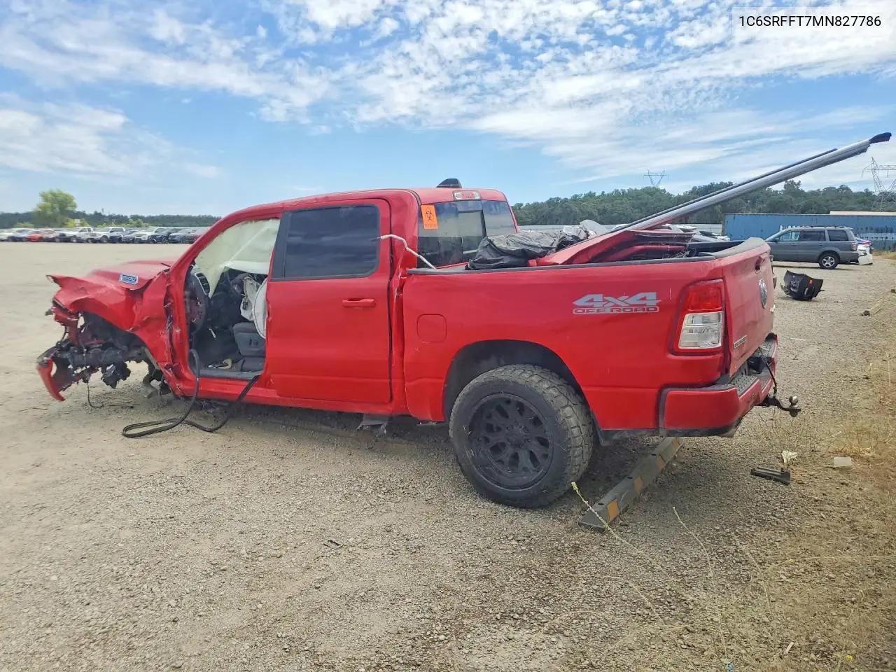 2021 Ram 1500 Big Horn VIN: 1C6SRFFT7MN827786 Lot: 56114436