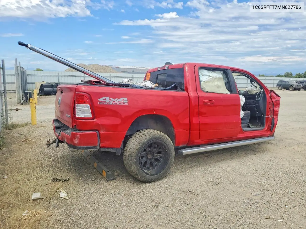 2021 Ram 1500 Big Horn VIN: 1C6SRFFT7MN827786 Lot: 56114436