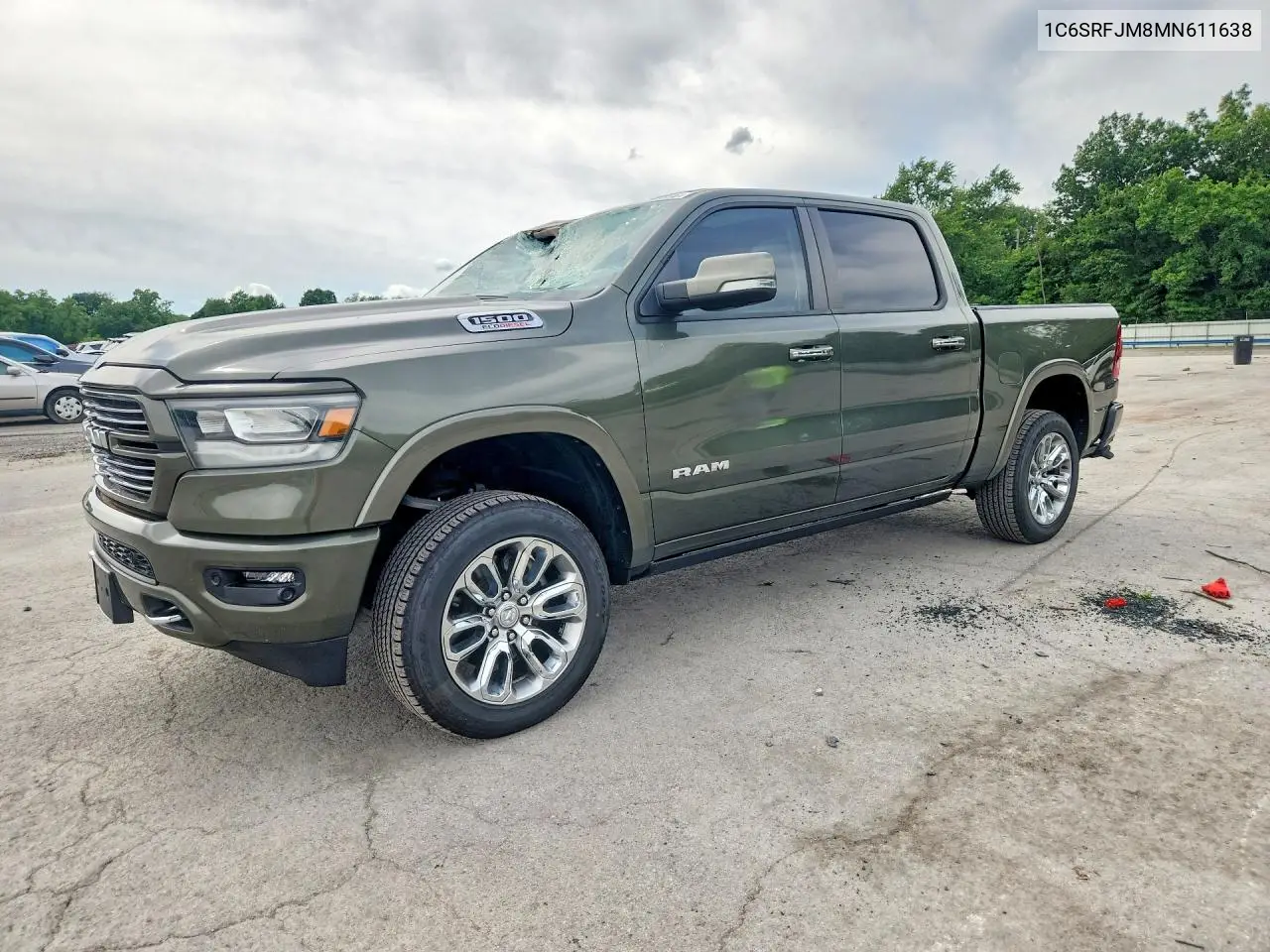 2021 Ram 1500 Laramie VIN: 1C6SRFJM8MN611638 Lot: 57753236