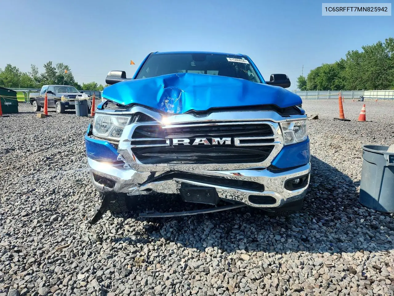 2021 Ram 1500 Big Horn/Lone Star VIN: 1C6SRFFT7MN825942 Lot: 61586056