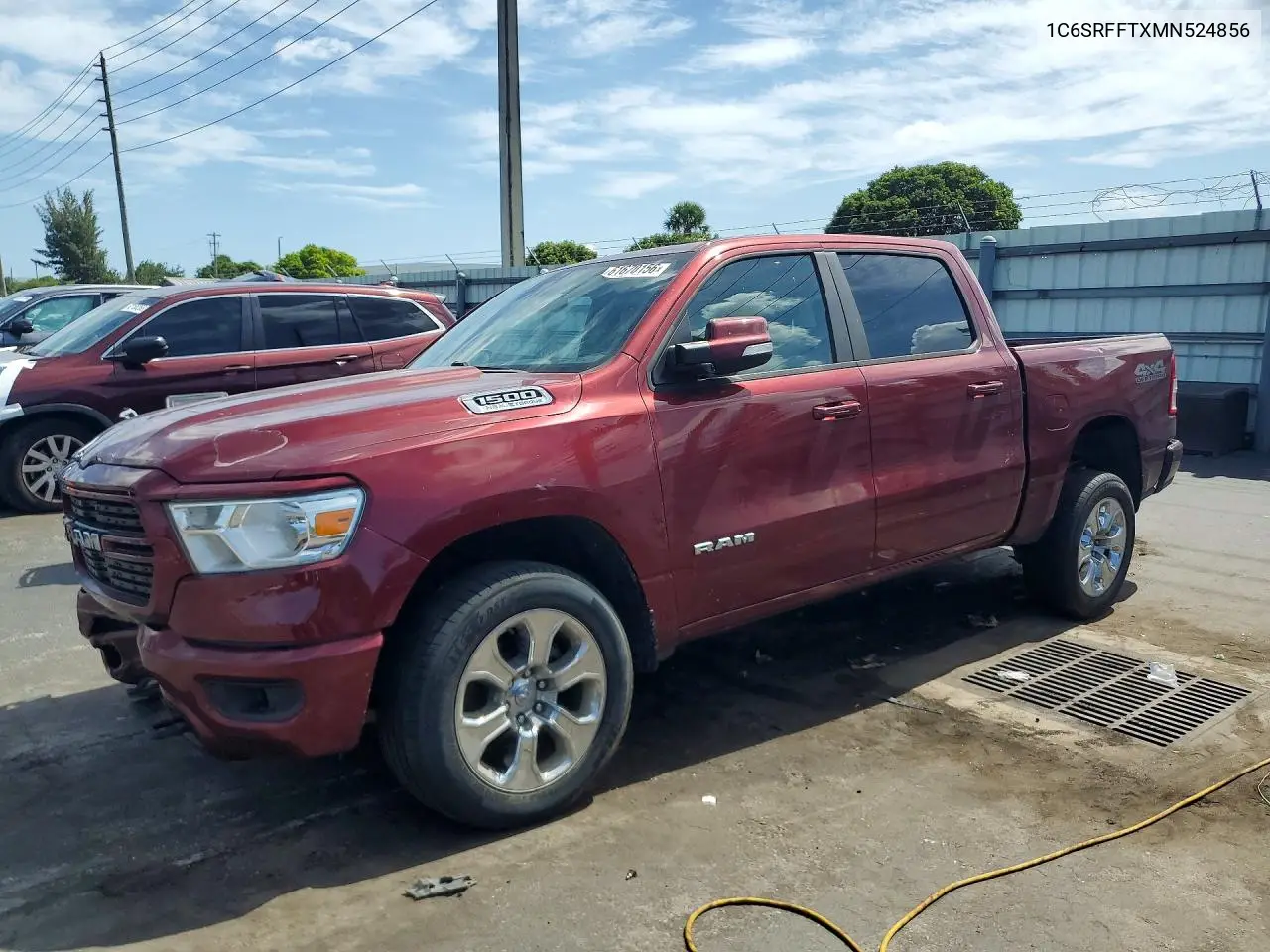 2021 Ram 1500 Big Horn/Lone Star VIN: 1C6SRFFTXMN524856 Lot: 61670156