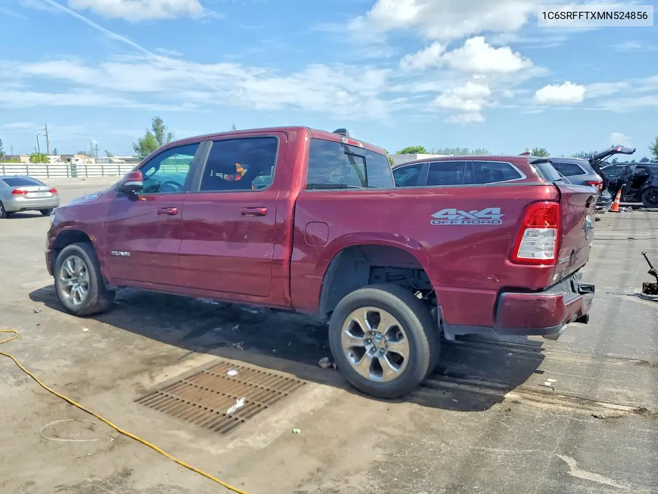 2021 Ram 1500 Big Horn/Lone Star VIN: 1C6SRFFTXMN524856 Lot: 61670156