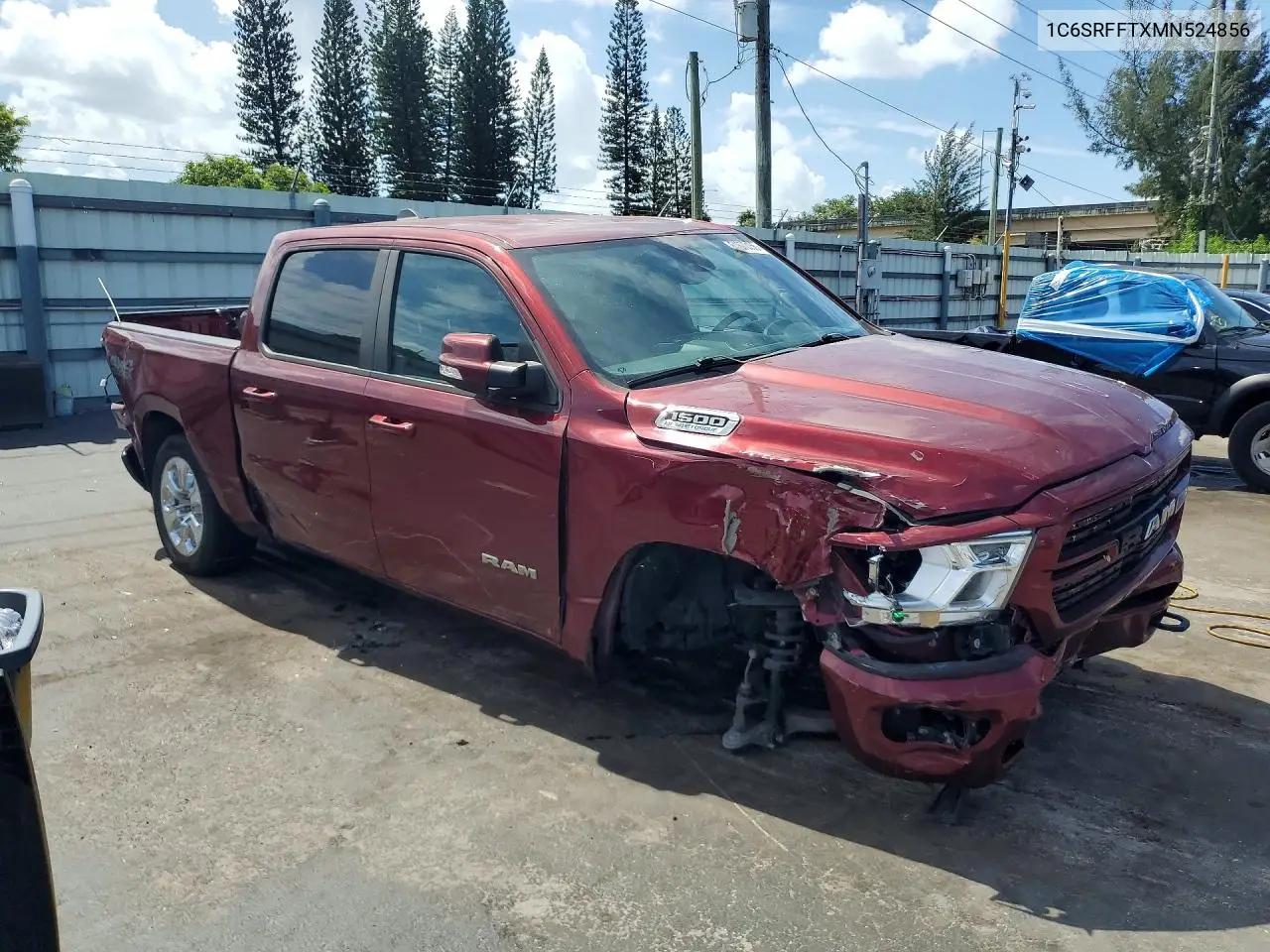 2021 Ram 1500 Big Horn/Lone Star VIN: 1C6SRFFTXMN524856 Lot: 61670156