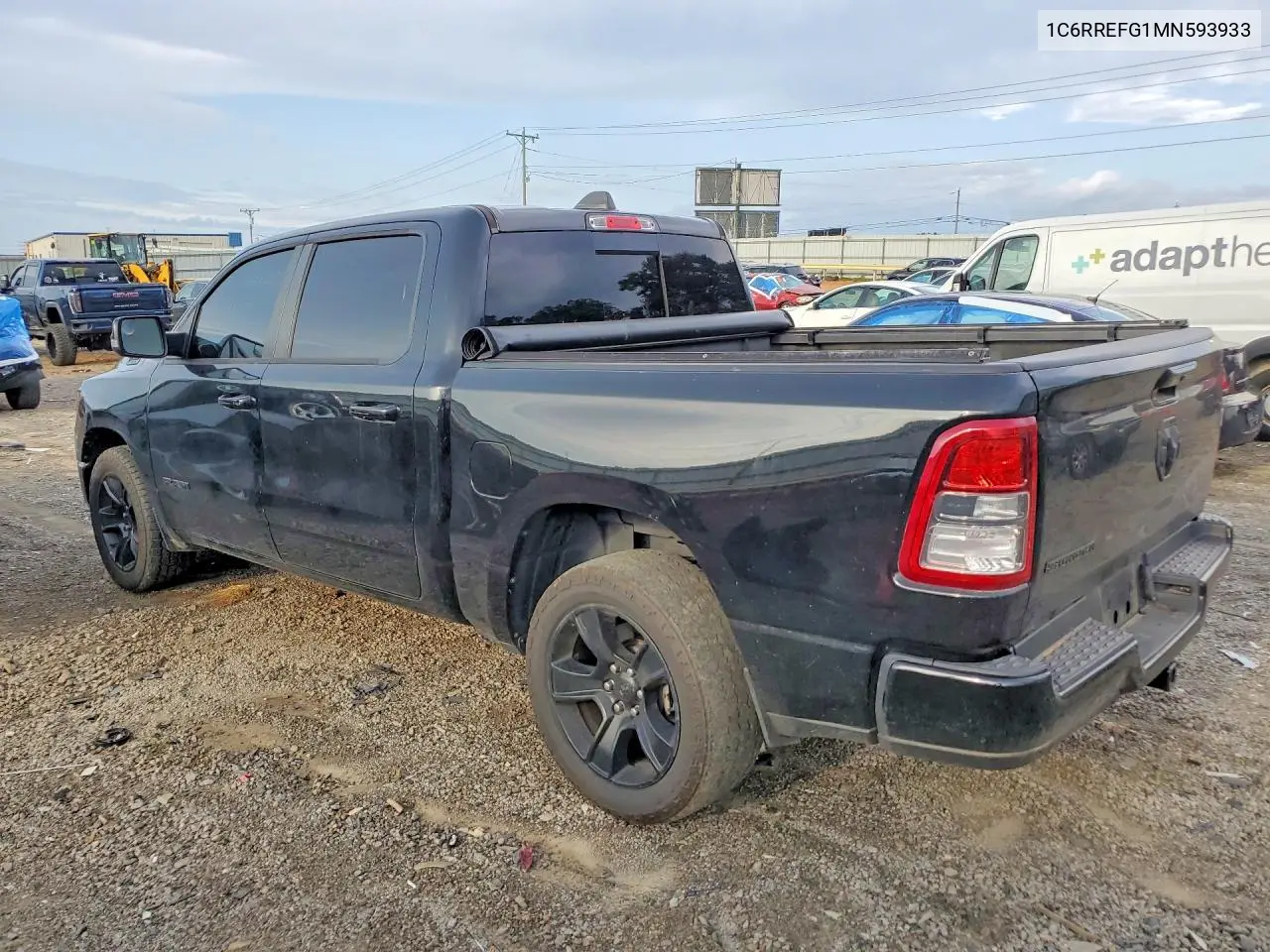 2021 Ram 1500 Big Horn/Lone Star VIN: 1C6RREFG1MN593933 Lot: 61927266