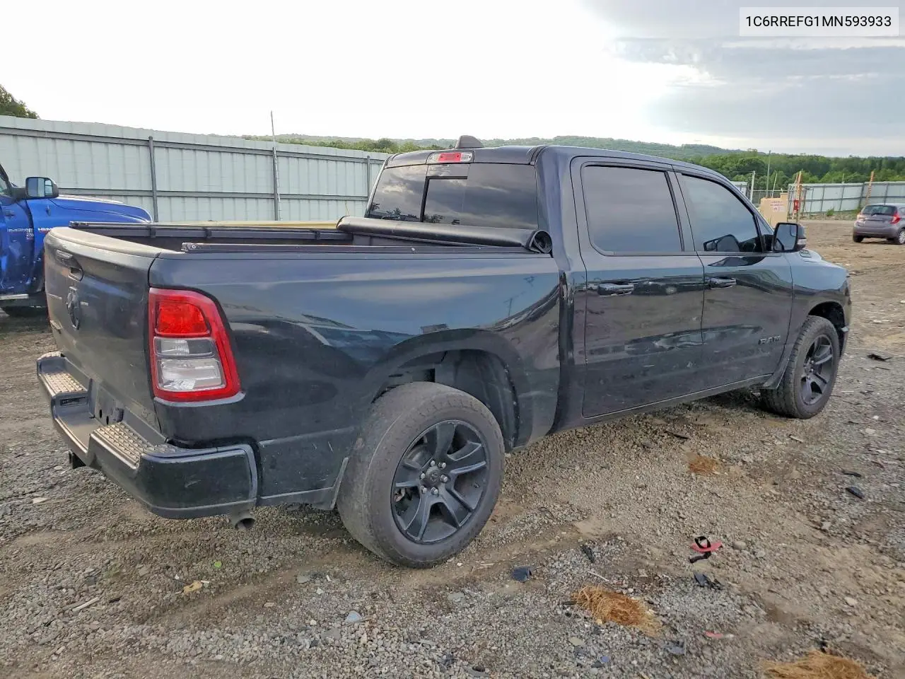 2021 Ram 1500 Big Horn/Lone Star VIN: 1C6RREFG1MN593933 Lot: 61927266
