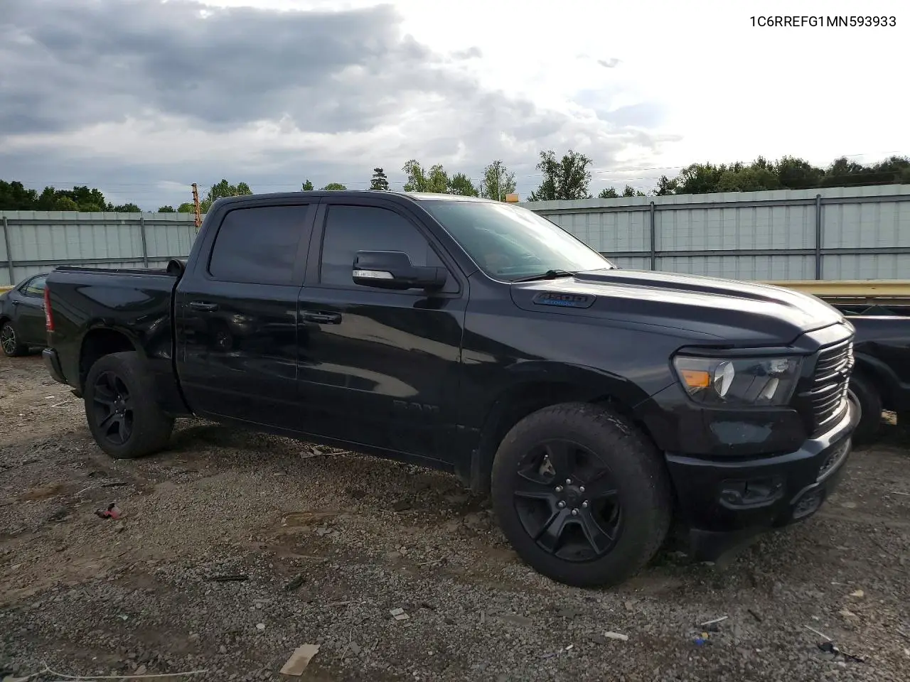 2021 Ram 1500 Big Horn/Lone Star VIN: 1C6RREFG1MN593933 Lot: 61927266