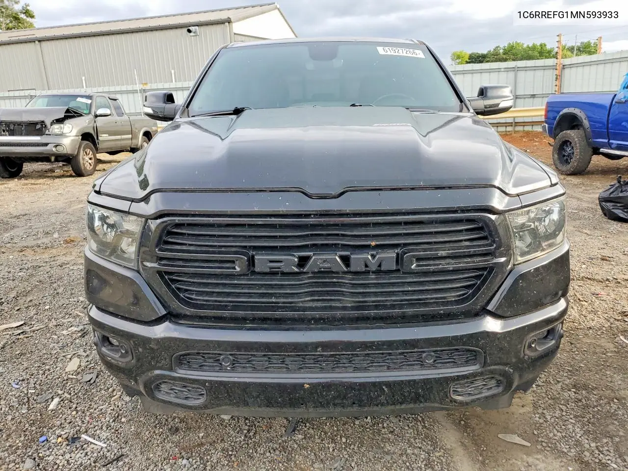 2021 Ram 1500 Big Horn/Lone Star VIN: 1C6RREFG1MN593933 Lot: 61927266