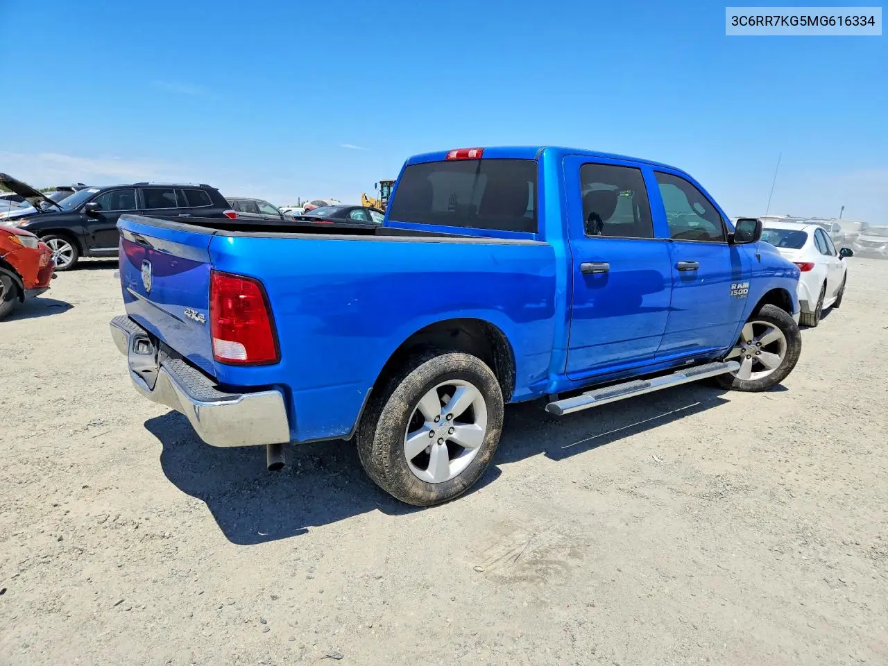 2021 Ram 1500 Classic Tradesman VIN: 3C6RR7KG5MG616334 Lot: 61971656
