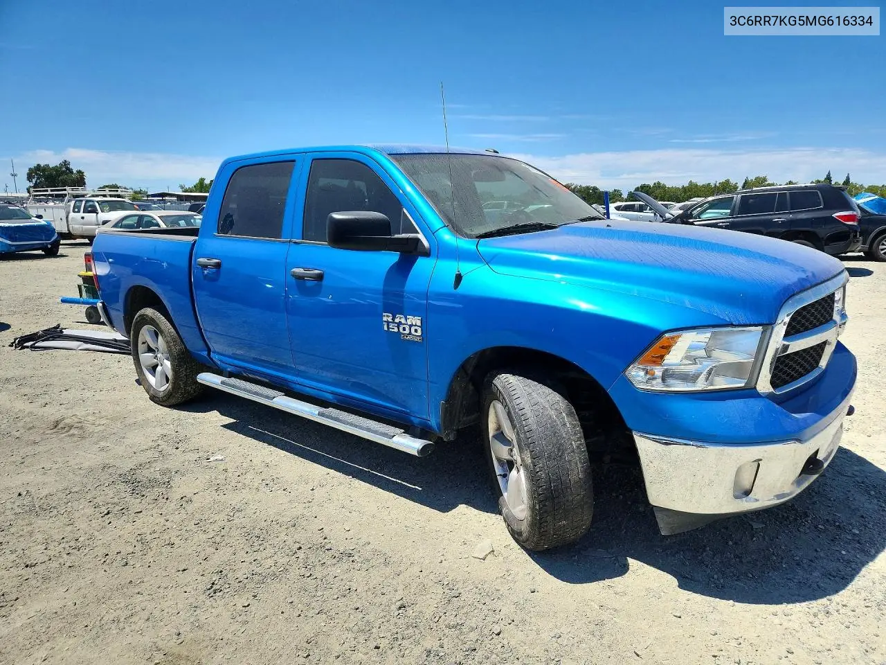 2021 Ram 1500 Classic Tradesman VIN: 3C6RR7KG5MG616334 Lot: 61971656