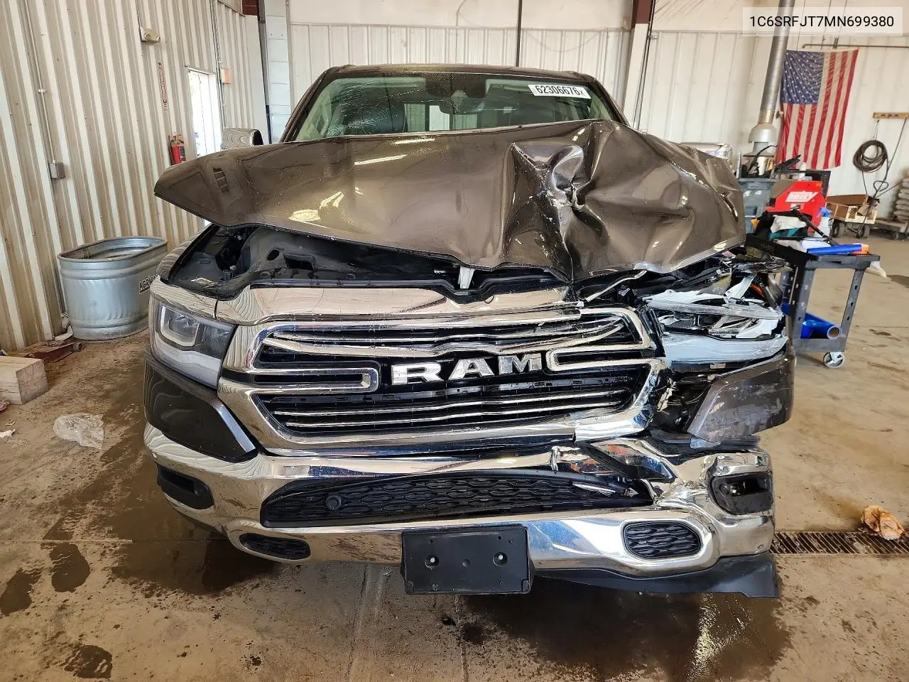 2021 Ram 1500 Laramie VIN: 1C6SRFJT7MN699380 Lot: 62306676