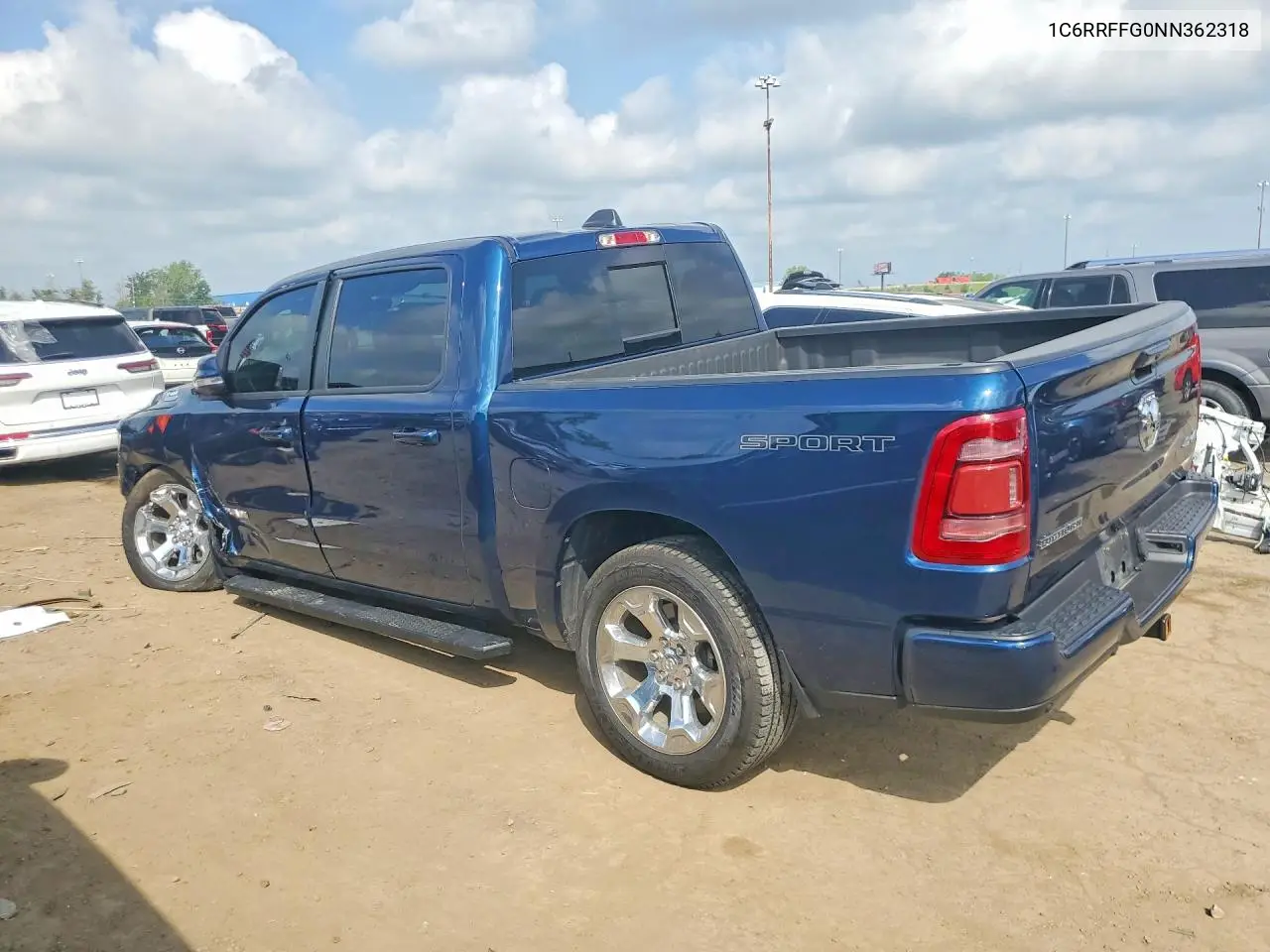 2022 Ram 1500 Big Horn/Lone Star VIN: 1C6RRFFG0NN362318 Lot: 59136226