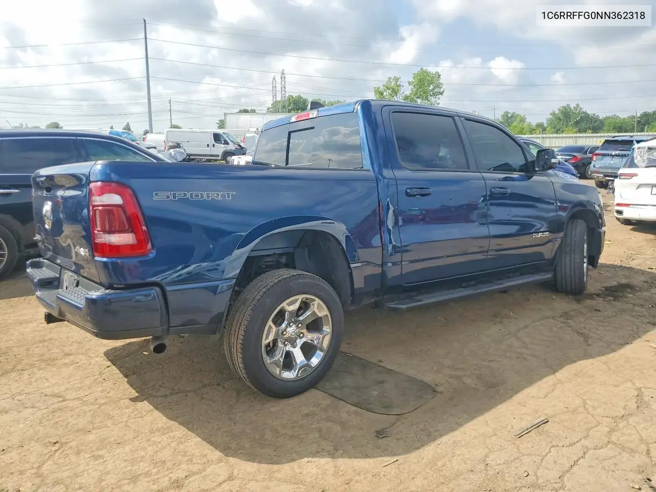 2022 Ram 1500 Big Horn/Lone Star VIN: 1C6RRFFG0NN362318 Lot: 59136226