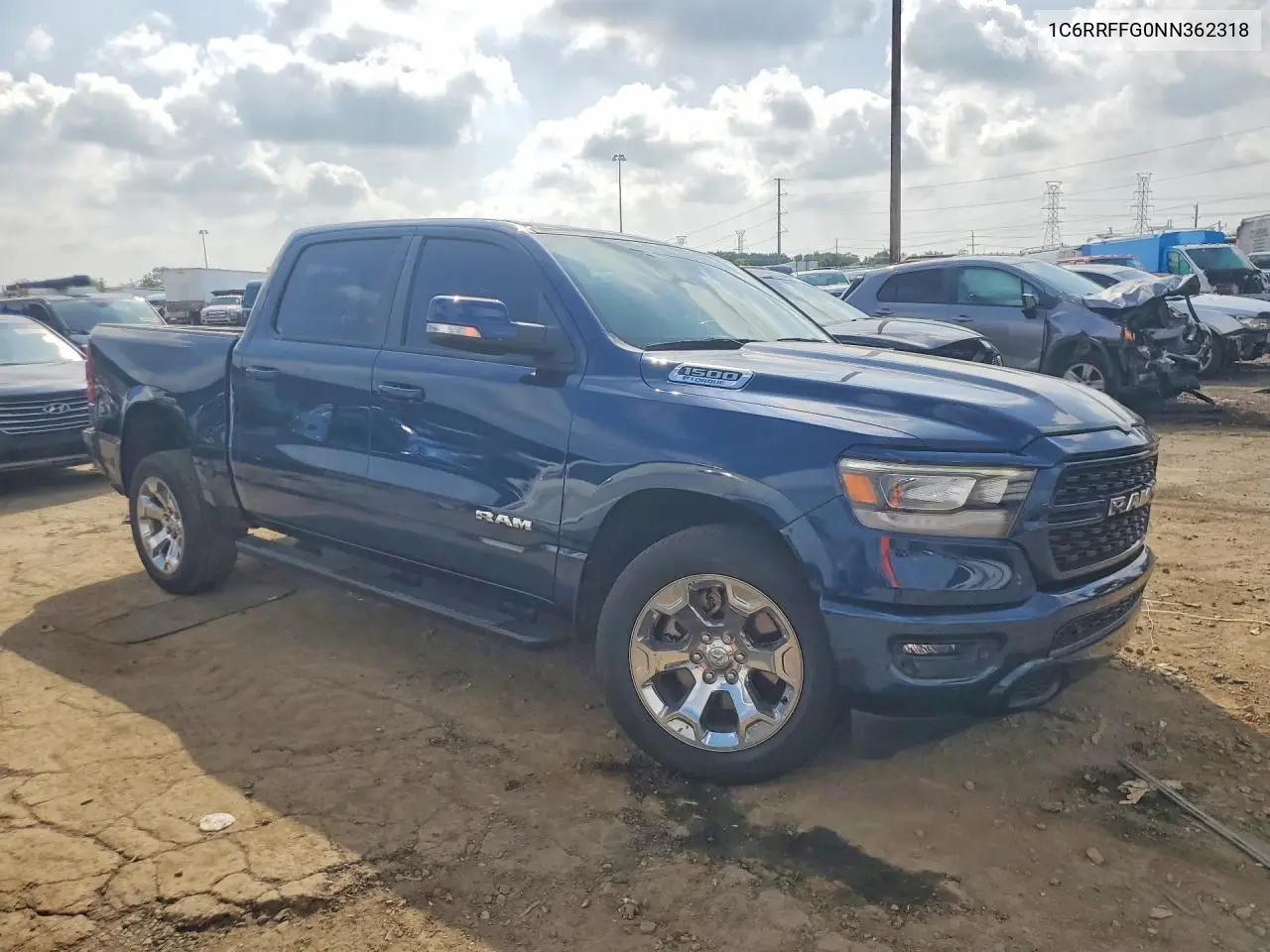 2022 Ram 1500 Big Horn/Lone Star VIN: 1C6RRFFG0NN362318 Lot: 59136226