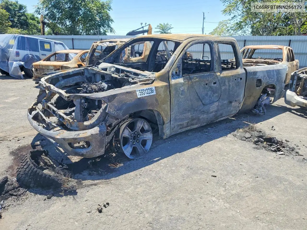 2022 Ram 1500 Big Horn/Lone Star VIN: 1C6SRFBT8NN266179 Lot: 59312236