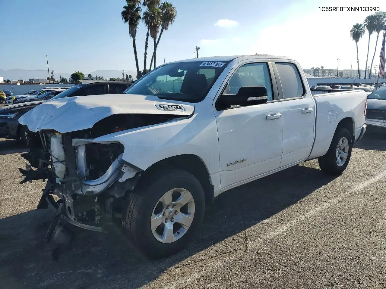 2022 Ram 1500 Big Horn/Lone Star VIN: 1C6SRFBTXNN133990 Lot: 61639106