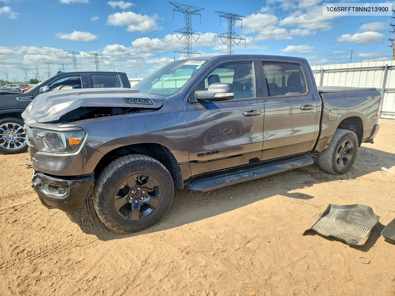 2022 Ram 1500 Big Horn/Lone Star VIN: 1C6SRFFT8NN213900 Lot: 61900806