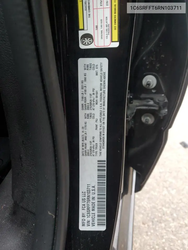 1C6SRFFT6RN103711 2024 Ram 1500 Big Horn/Lone Star