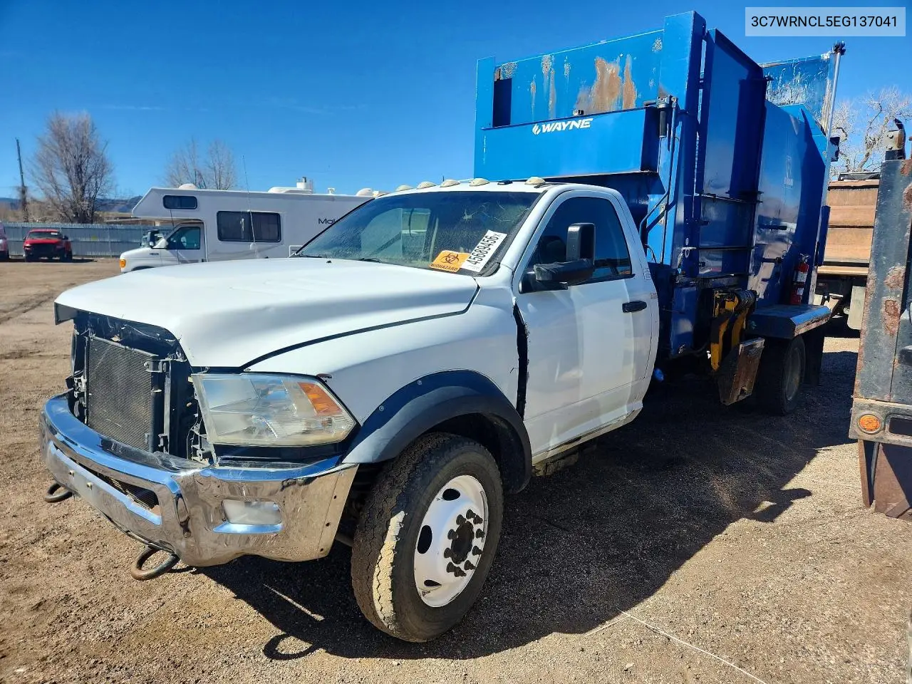2014 Ram 5500 Refuse Truck VIN: 3C7WRNCL5EG137041 Lot: 45689456