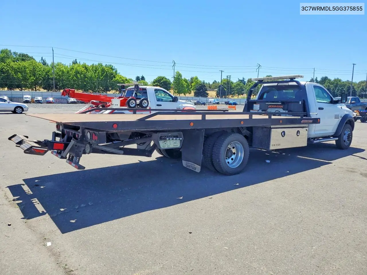 2016 Ram 5500 - Flatbed Truck VIN: 3C7WRMDL5GG375855 Lot: 57560596