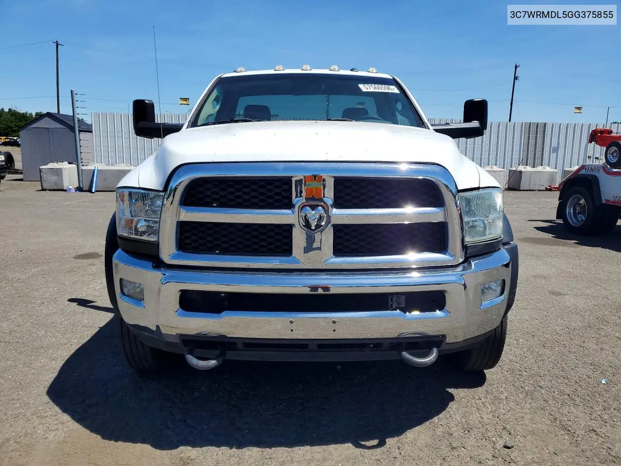 2016 Ram 5500 - Flatbed Truck VIN: 3C7WRMDL5GG375855 Lot: 57560596