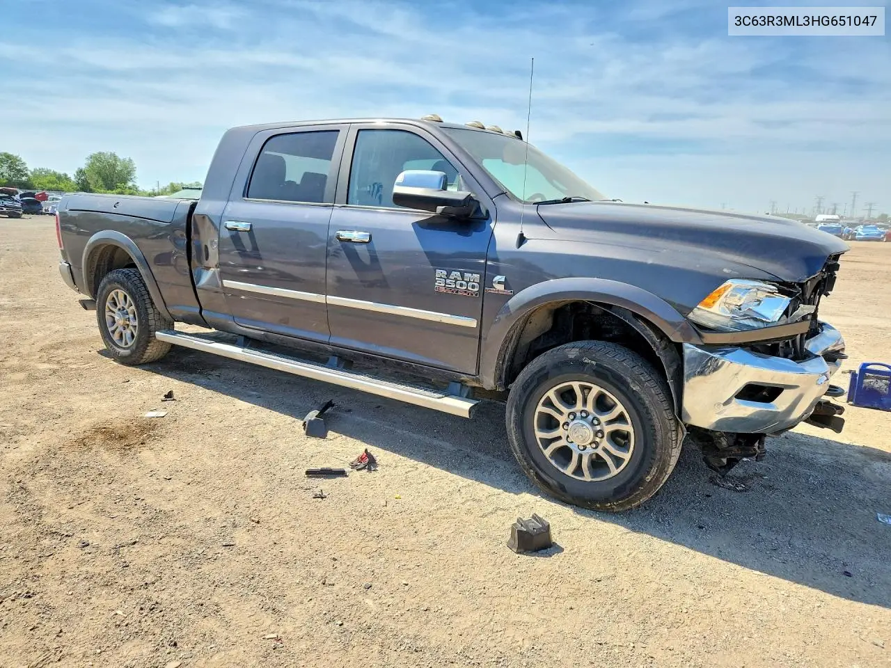 2017 Ram 3500 Laramie VIN: 3C63R3ML3HG651047 Lot: 55373336