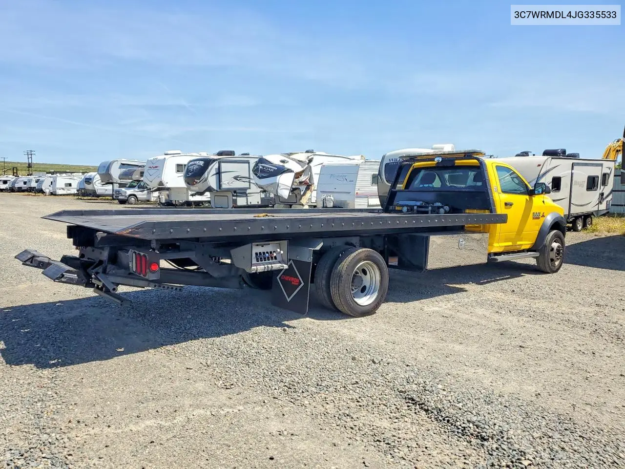 2018 Ram 5500 - Rollback Tow Truck VIN: 3C7WRMDL4JG335533 Lot: 52566046