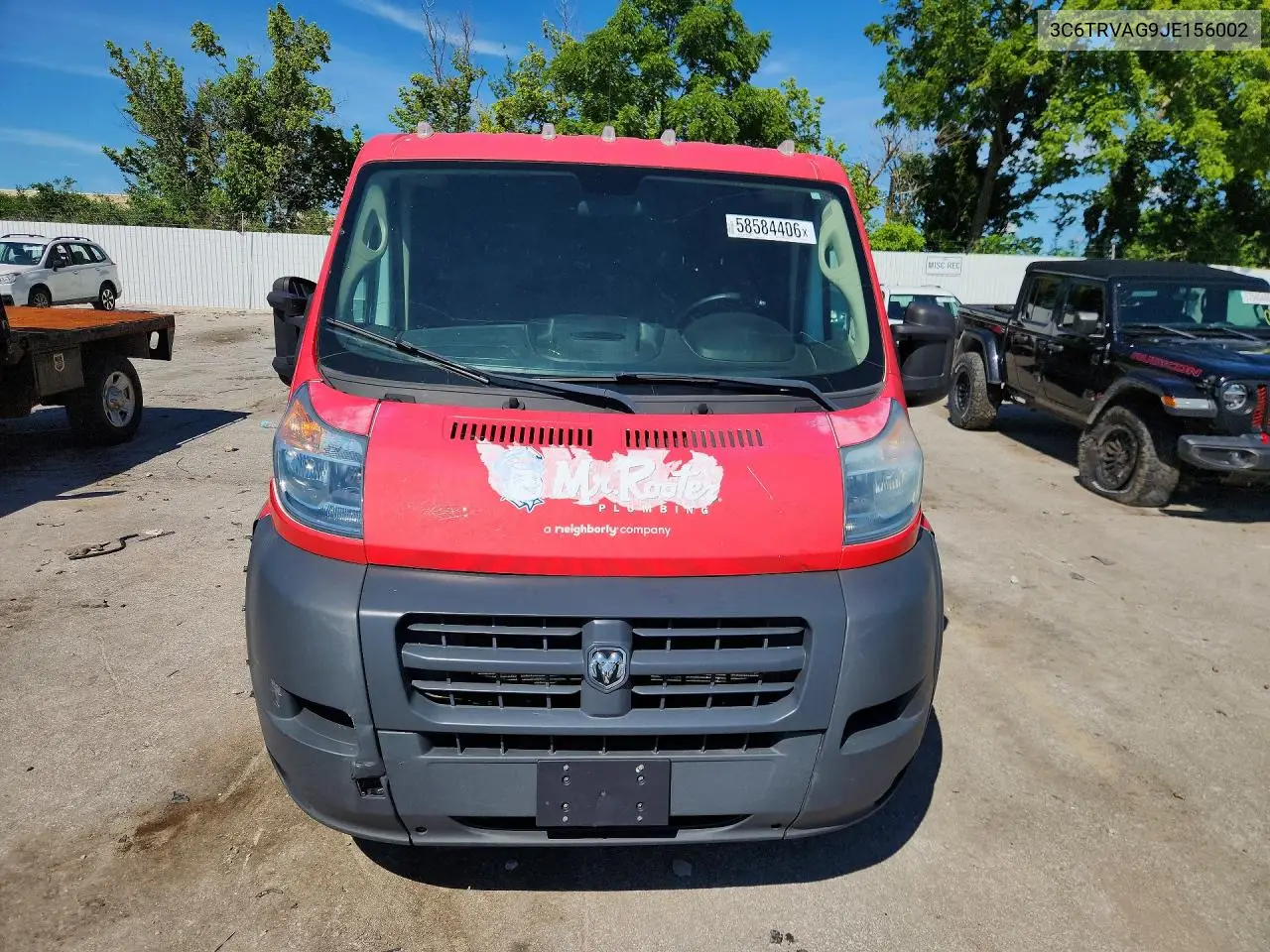 2018 Ram Promaster 1500 1500 Standard VIN: 3C6TRVAG9JE156002 Lot: 58584406