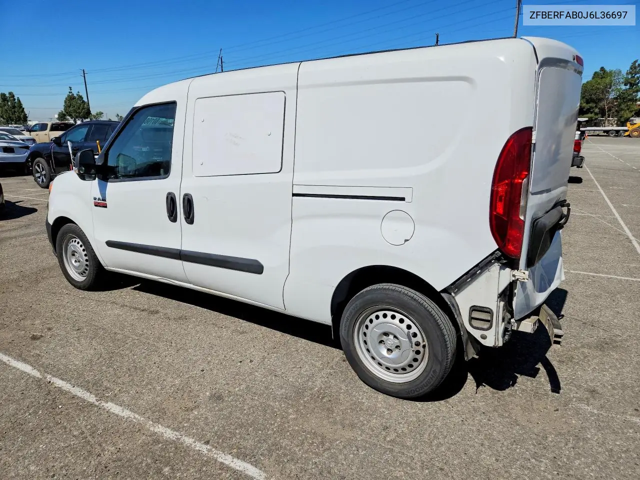 2018 Ram Promaster City Delivery Van VIN: ZFBERFAB0J6L36697 Lot: 60198856