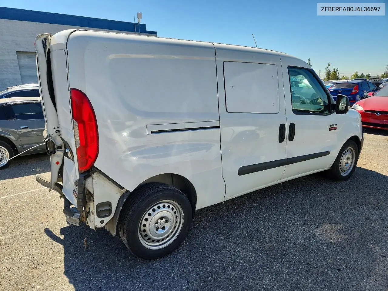 2018 Ram Promaster City Delivery Van VIN: ZFBERFAB0J6L36697 Lot: 60198856