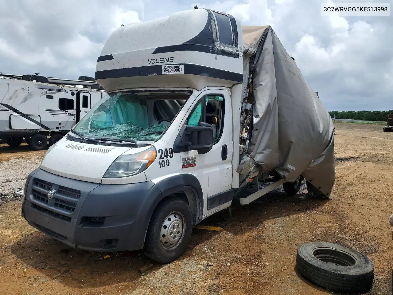 2019 Ram Promaster 3500 3500 Standard VIN: 3C7WRVGG5KE513998 Lot: 54234886