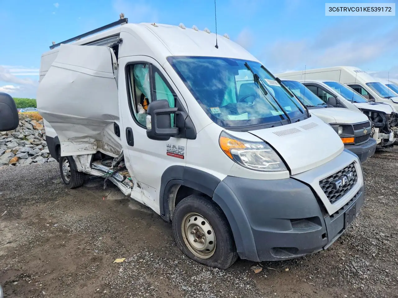 2019 Ram Promaster 2500 2500 High VIN: 3C6TRVCG1KE539172 Lot: 55668556