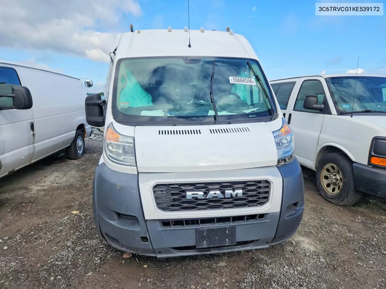 2019 Ram Promaster 2500 2500 High VIN: 3C6TRVCG1KE539172 Lot: 55668556