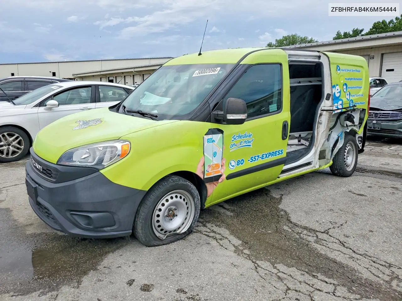 2019 Ram Promaster City VIN: ZFBHRFAB4K6M54444 Lot: 58002096