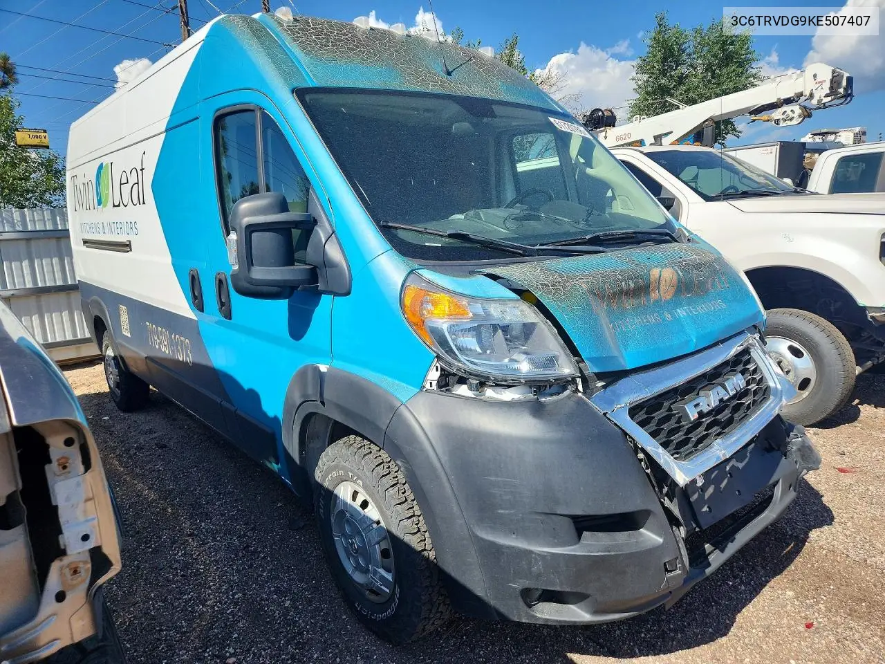 2019 Ram Promaster 2500 2500 High VIN: 3C6TRVDG9KE507407 Lot: 61720786