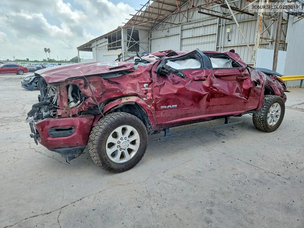 2020 Ram 2500 Laramie VIN: 3C6UR5FL0LG252019 Lot: 58951296