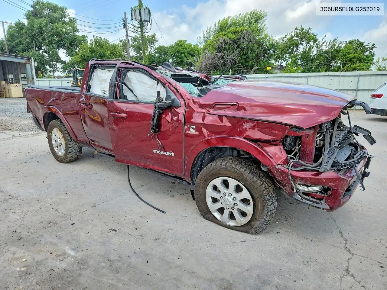 2020 Ram 2500 Laramie VIN: 3C6UR5FL0LG252019 Lot: 58951296