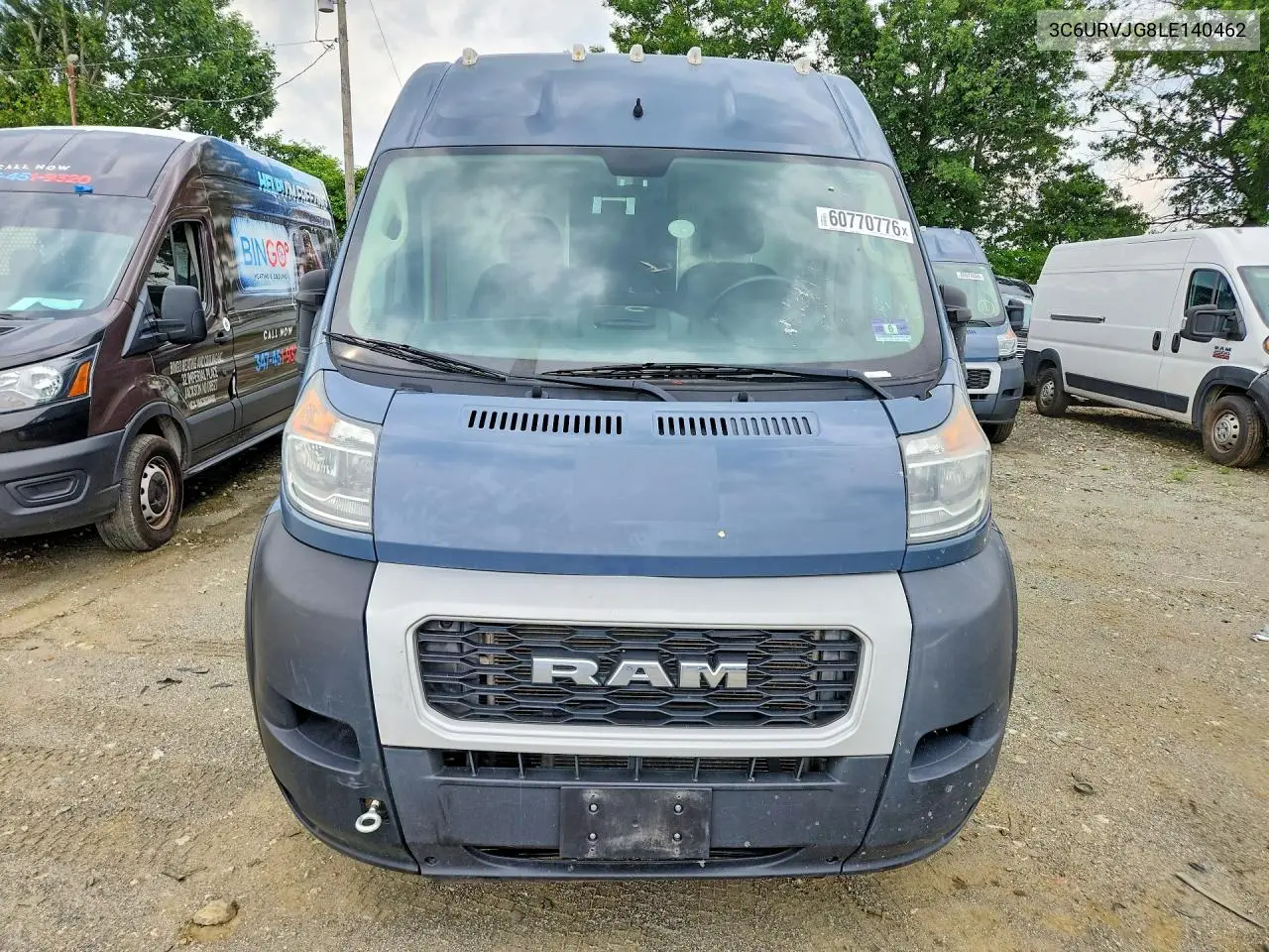 2020 Ram Promaster 3500 3500 High VIN: 3C6URVJG8LE140462 Lot: 60770776