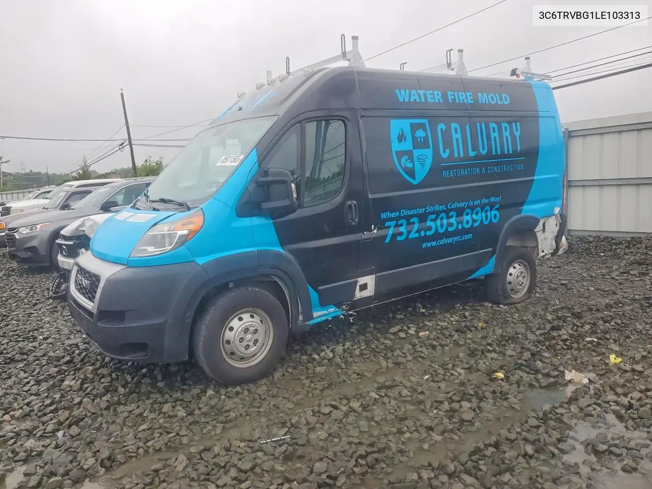 2020 Ram Promaster 1500 1500 High VIN: 3C6TRVBG1LE103313 Lot: 85611565