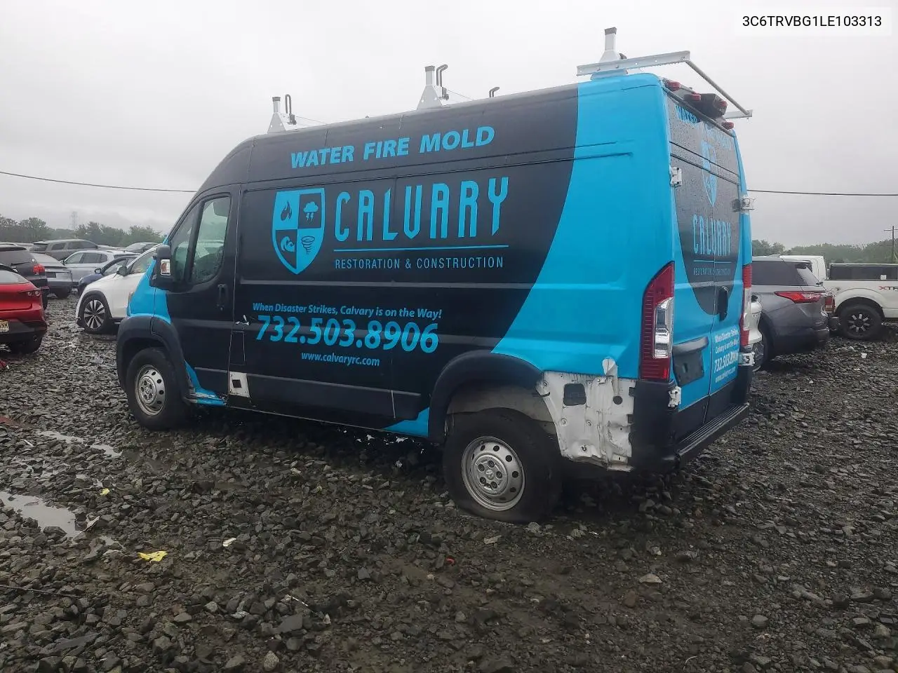 2020 Ram Promaster 1500 1500 High VIN: 3C6TRVBG1LE103313 Lot: 85611565