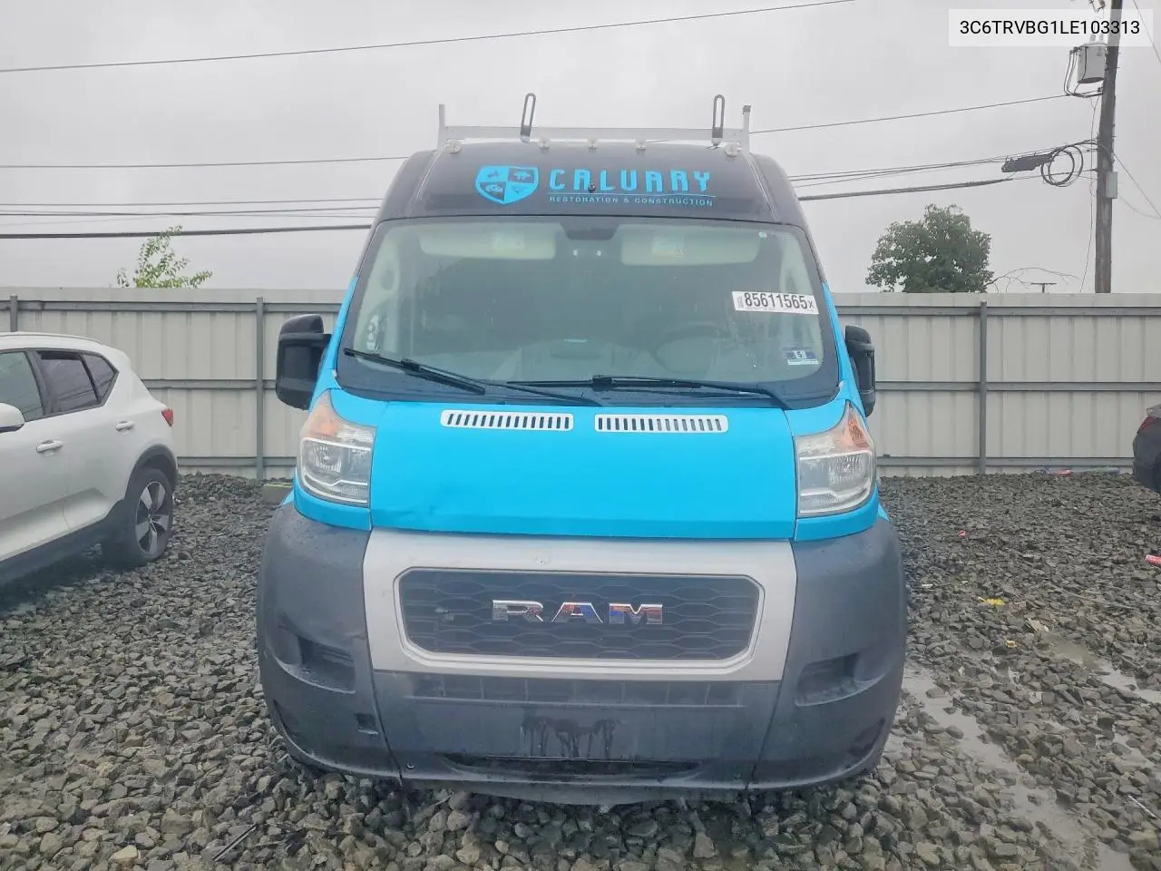 2020 Ram Promaster 1500 1500 High VIN: 3C6TRVBG1LE103313 Lot: 85611565