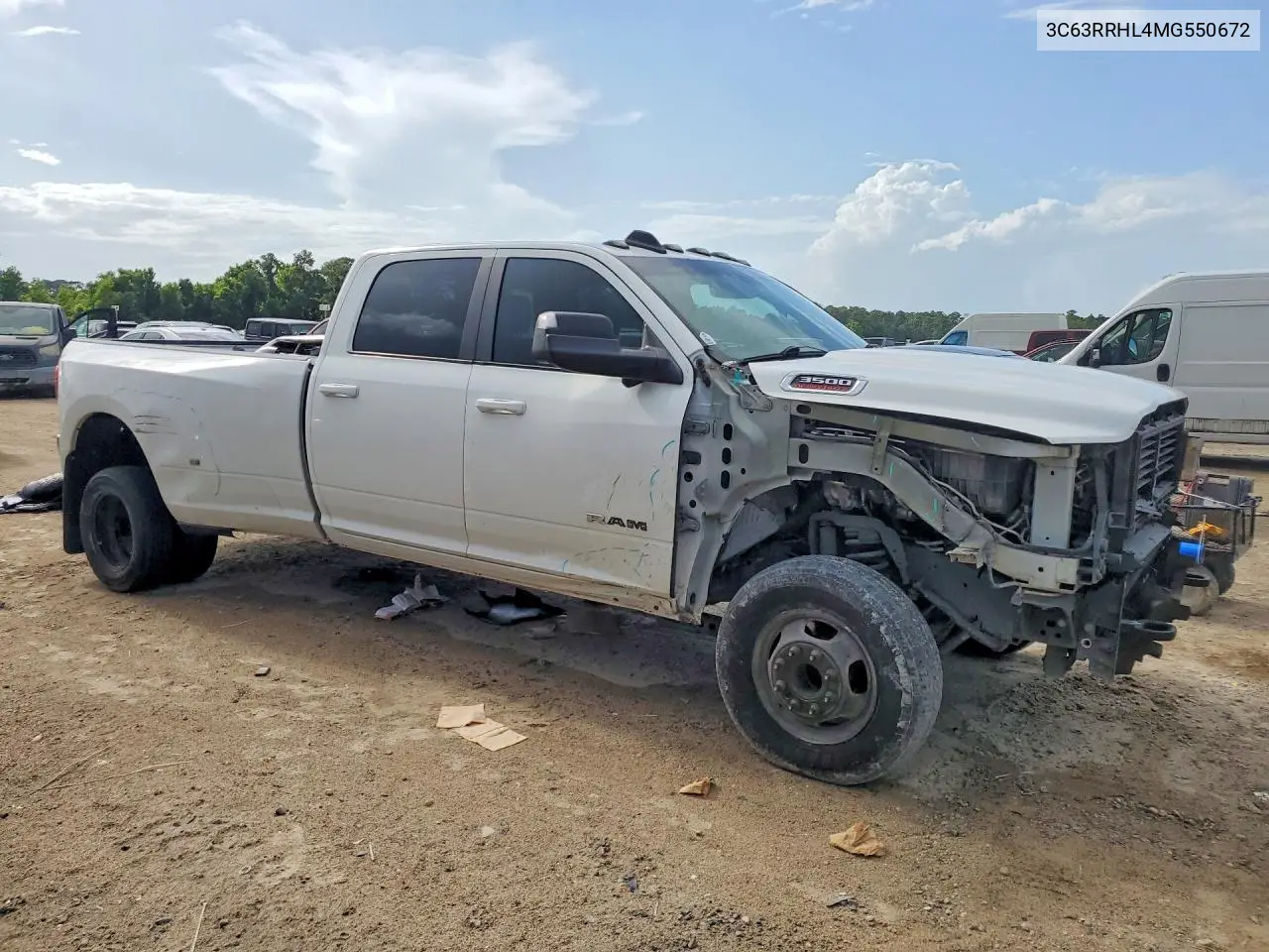 2021 Ram 3500 Big Horn VIN: 3C63RRHL4MG550672 Lot: 55824826