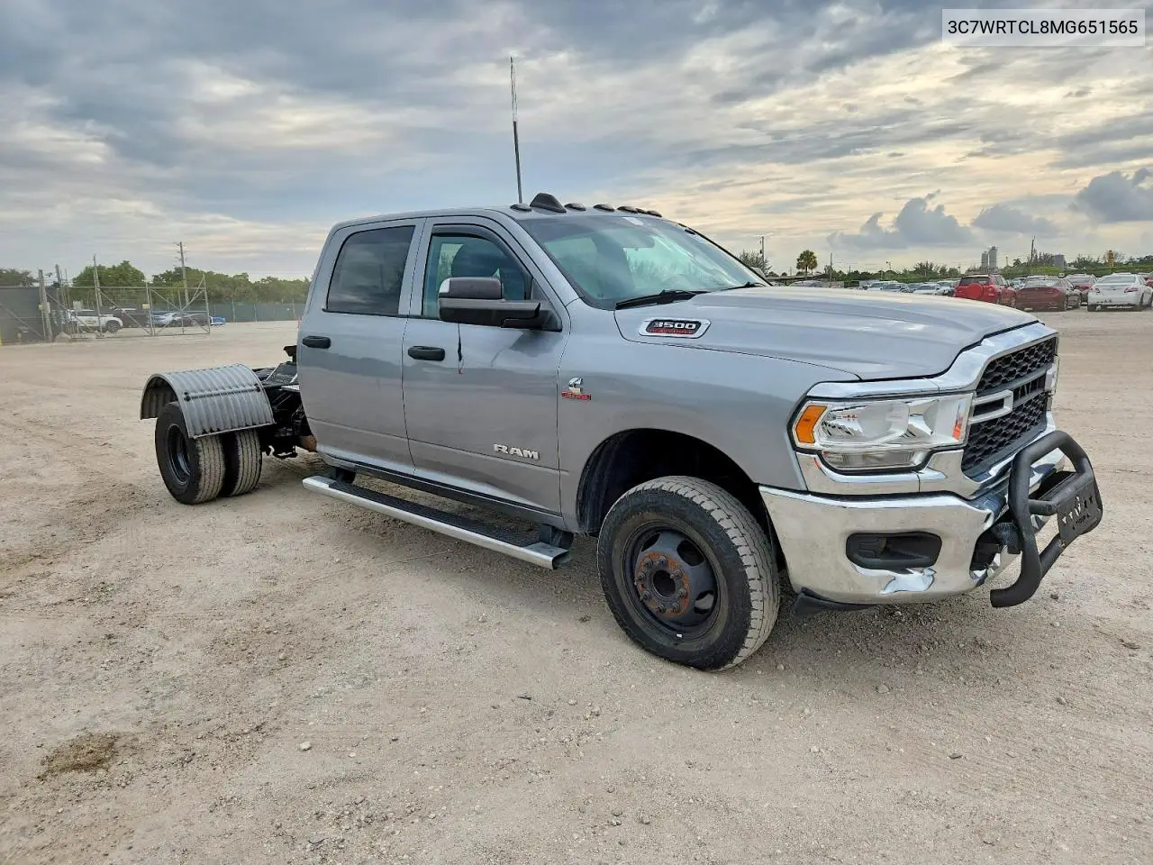2021 Ram 3500 VIN: 3C7WRTCL8MG651565 Lot: 56576076