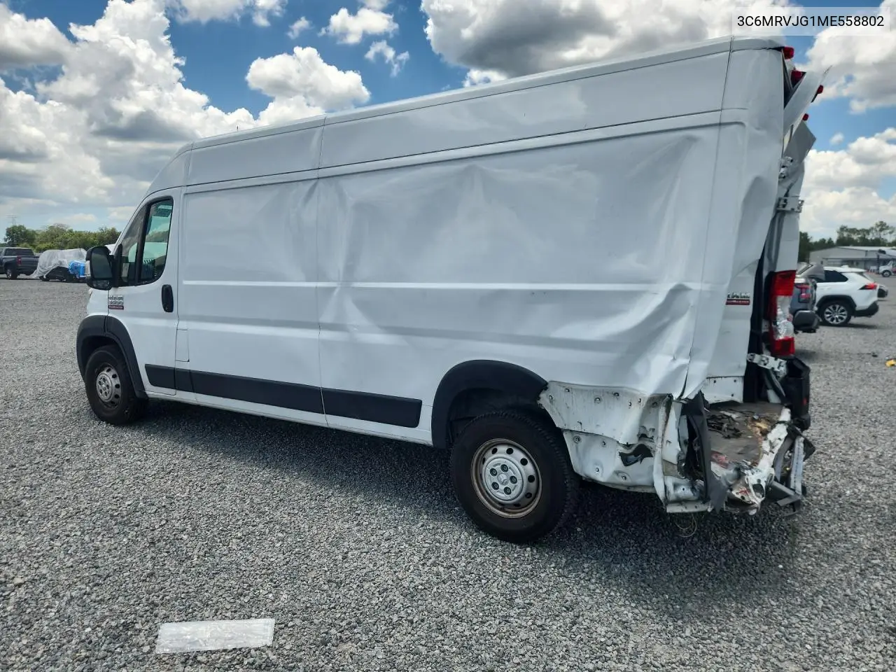 2021 Ram Promaster 3500 3500 High VIN: 3C6MRVJG1ME558802 Lot: 58018016