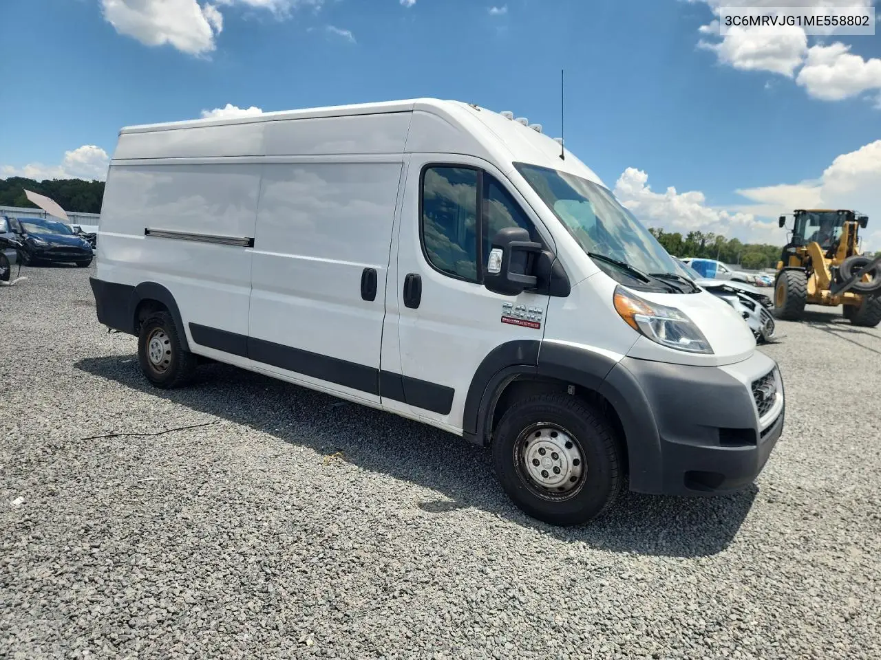 2021 Ram Promaster 3500 3500 High VIN: 3C6MRVJG1ME558802 Lot: 58018016